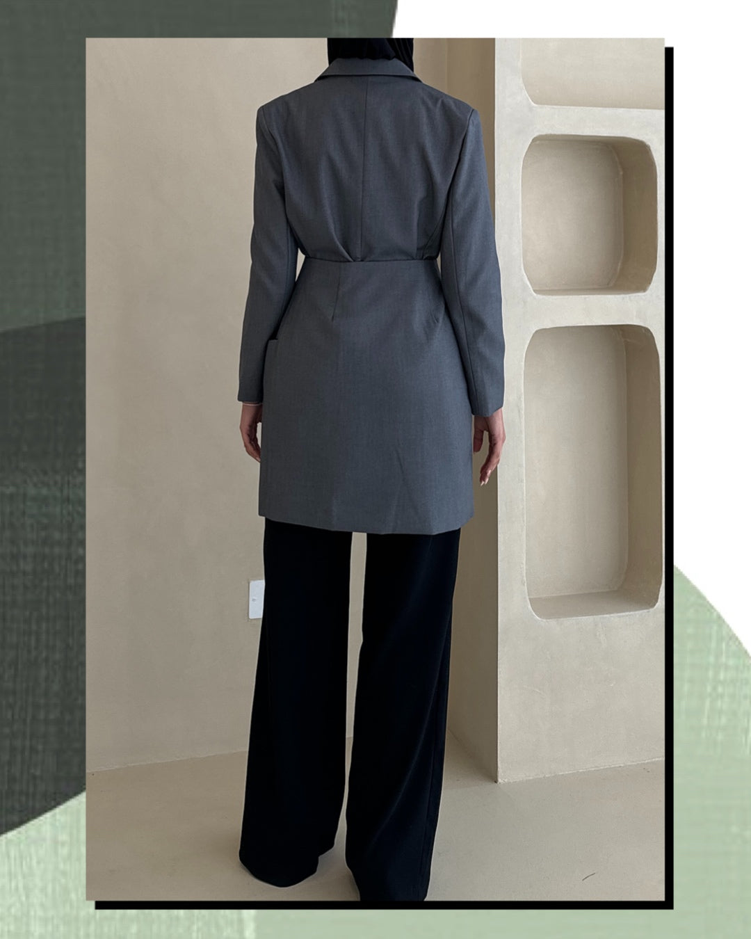 Blazer/Half Skirt Women's Set ( قطعتين بليزر و حزام )