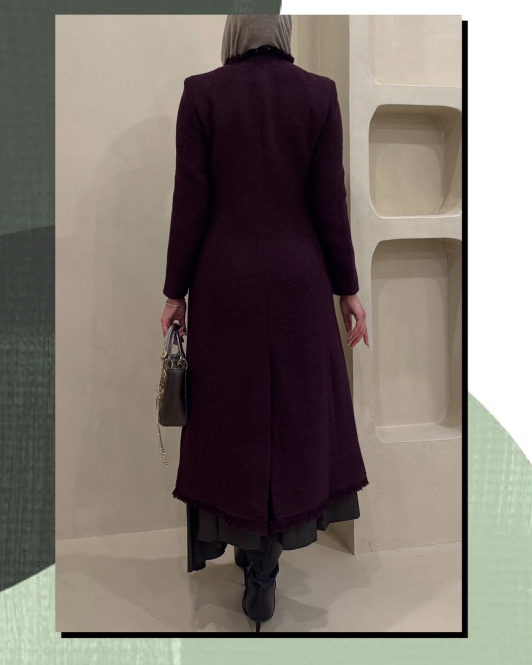 The darkest burgundy Winter Blazer