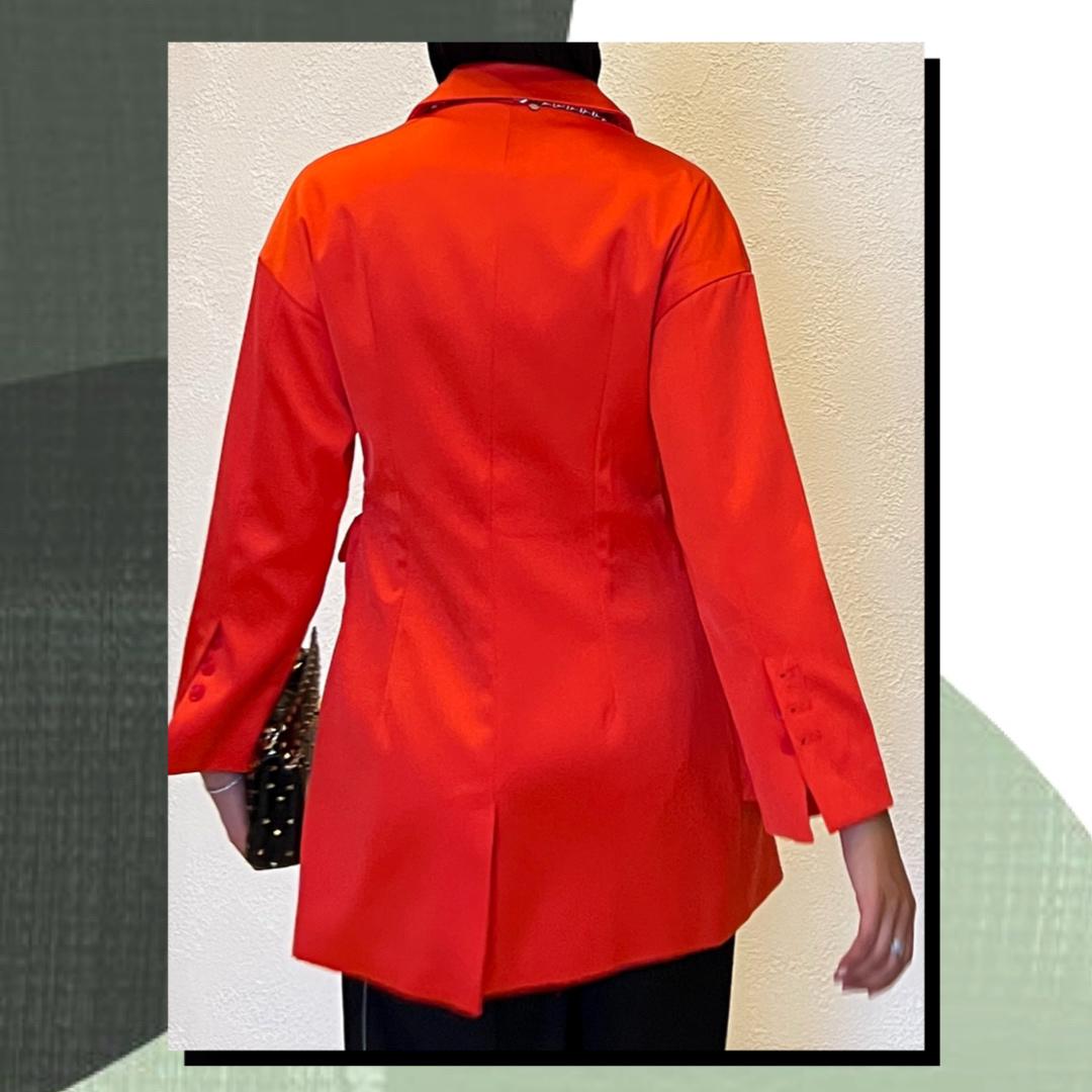 Orange blazer