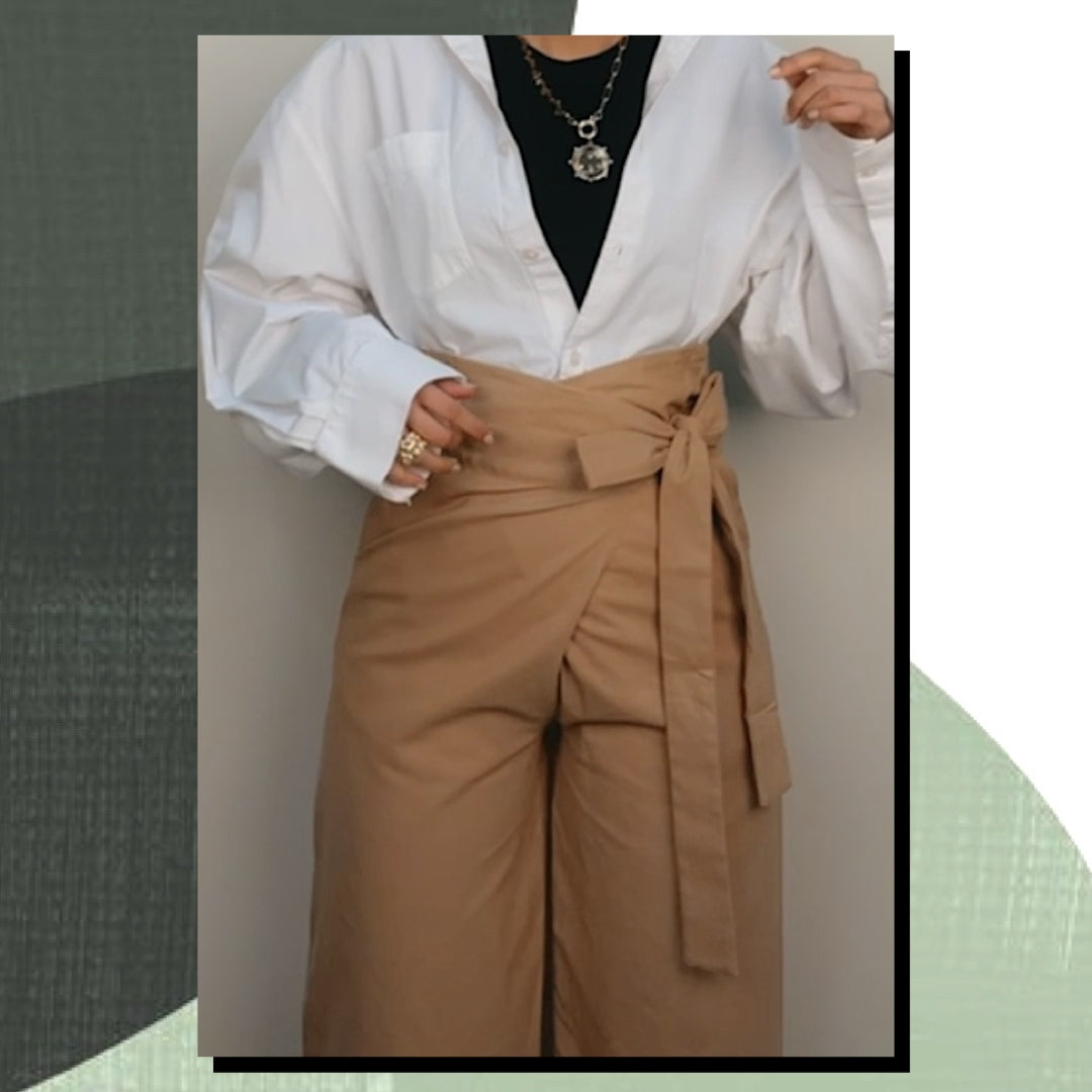 Wrap Pants light brown