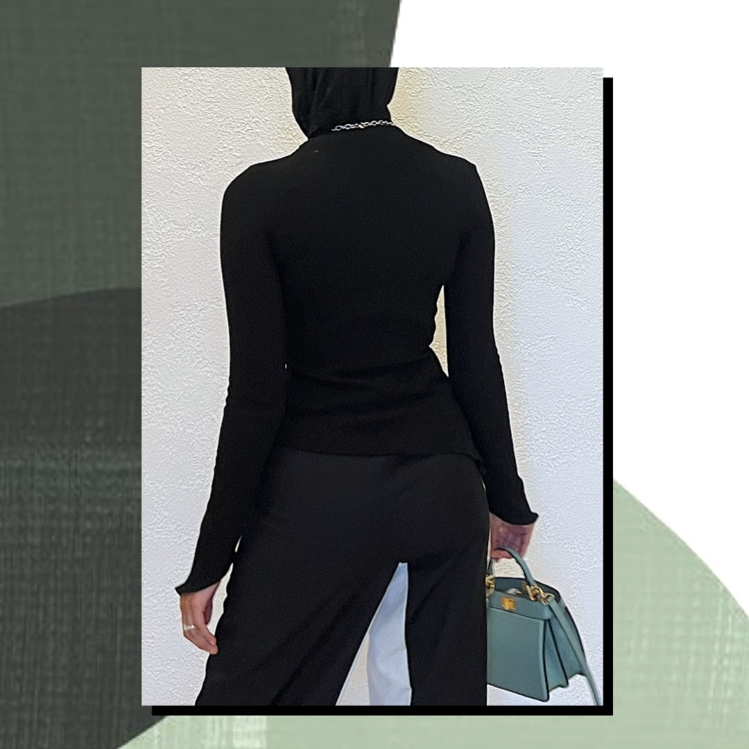 Basic winter black top