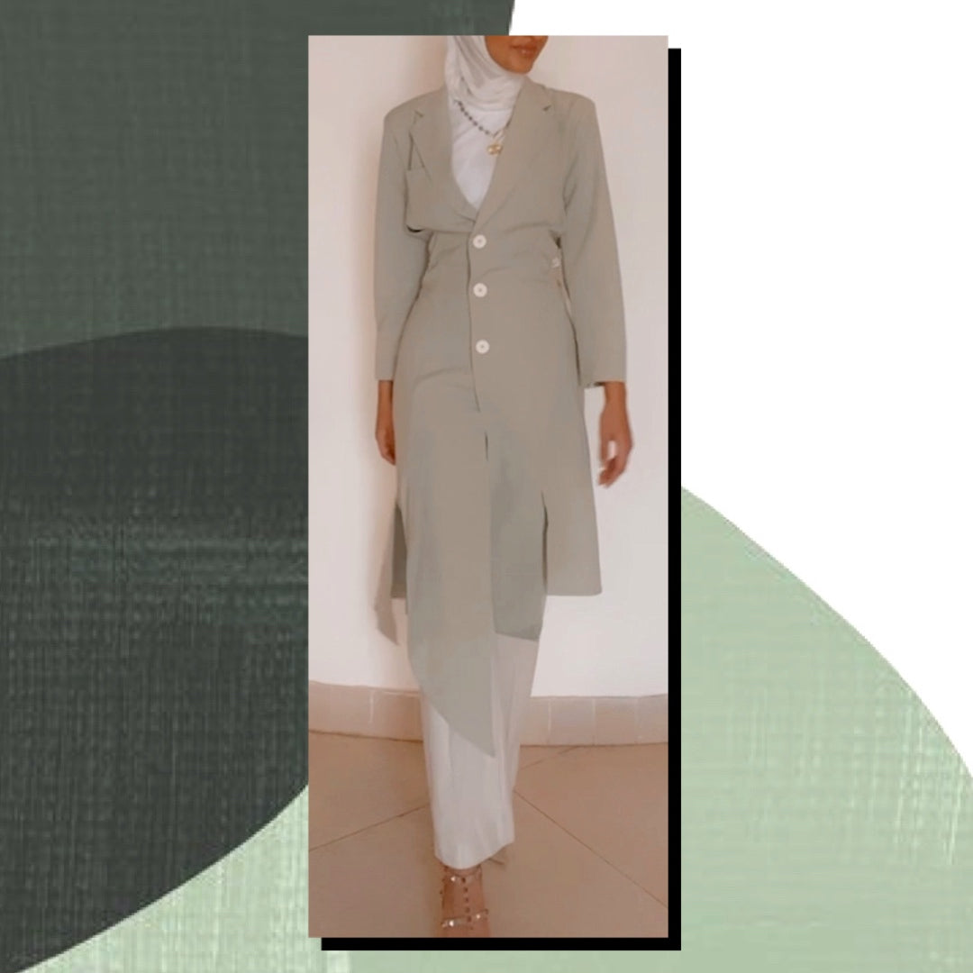 Minty long blazer