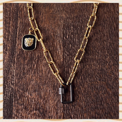 Lion Black necklace