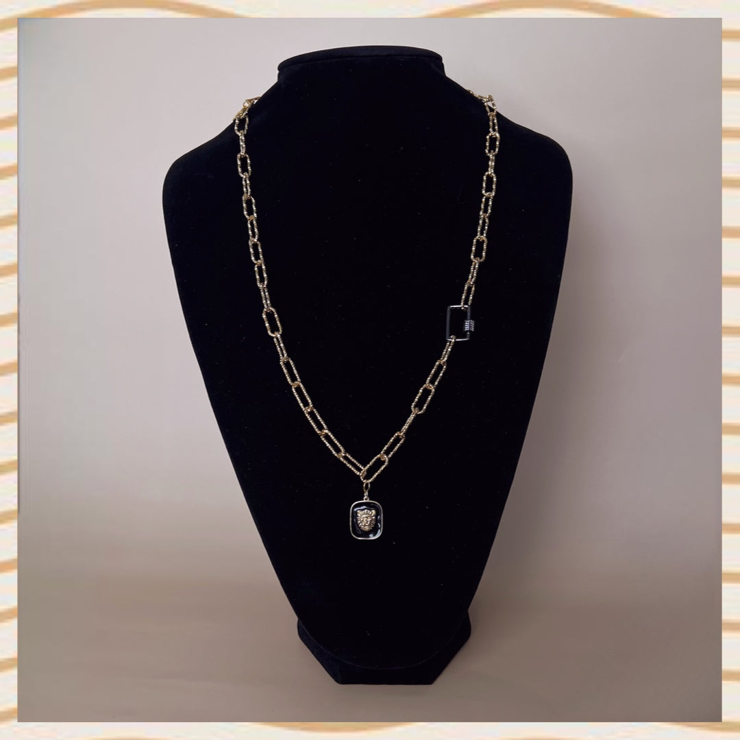 Lion Black necklace