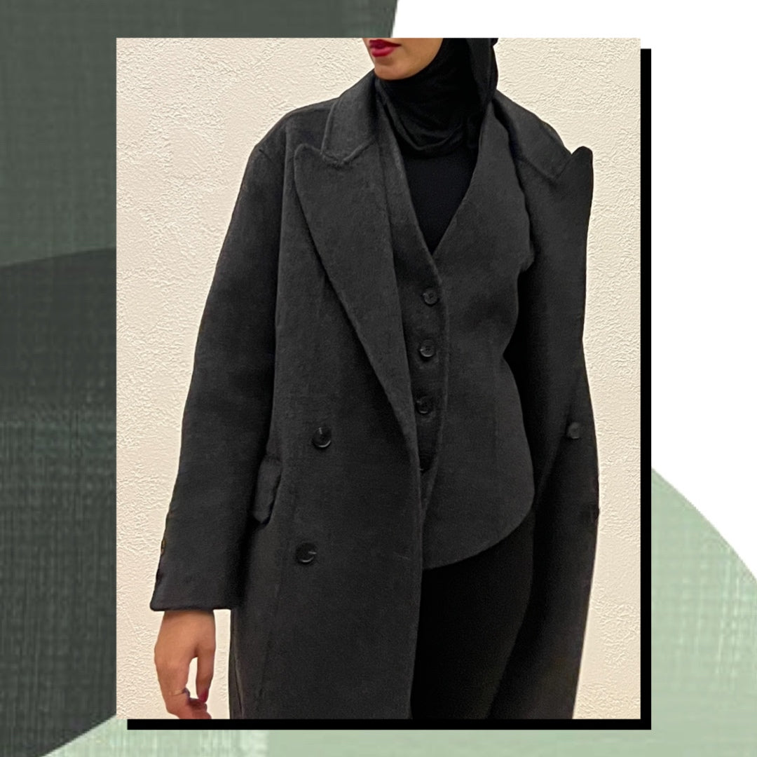Gray 2 piece coat