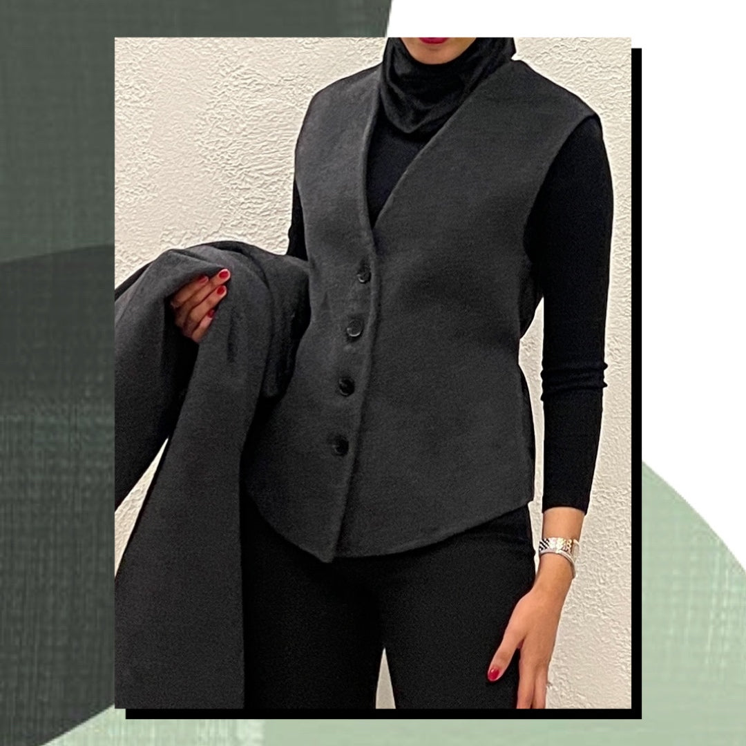 Gray 2 piece coat